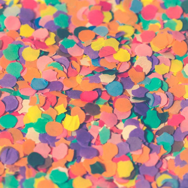 Confettis papier couleurs assorties 100 gr. Par 20 - RETIF