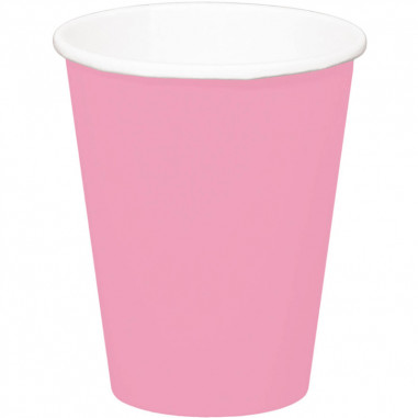 Gobelet en plastique rose bébé Décorations de fête jetables Tête