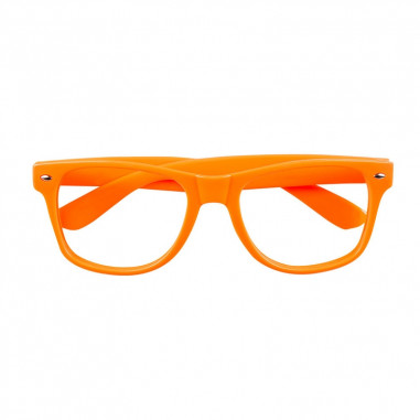 Lunettes orange Fluo sans verre