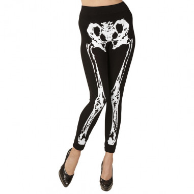 Legging Fluo Squelette D guisement Halloween Fluo Couleur de Nuit