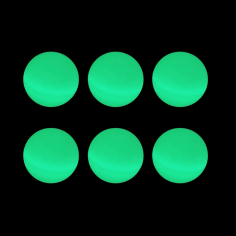 Balles de ping-pong fluorescentes, brillent dans le noir