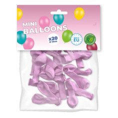 Mini-ballons fuschia 13 cm - Lot de 20