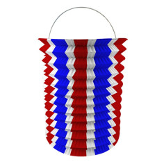 Lot de 12 Lampions tricolore en papier bleu blanc rouge