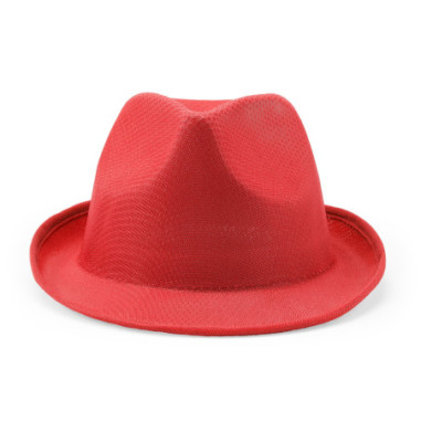 Chapeau en polyester rouge