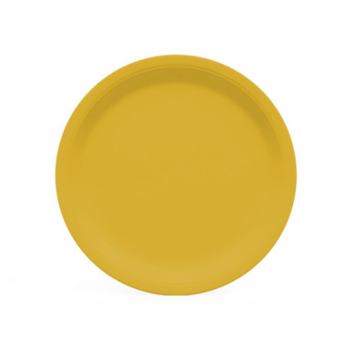 Assiettes rondes jaunes