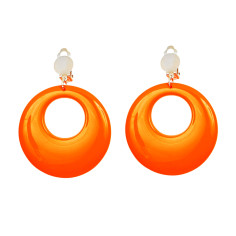 Boucles d'oreilles oranges fluo