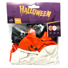 Lot de 15 Ballons latex 30cm mix HALLOWEEN