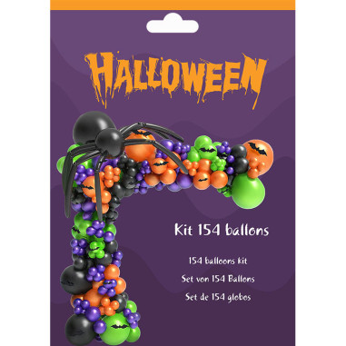 Kit 154 ballons Araignée/chauve-souris Halloween