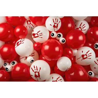 Kit 50 ballons latex 30 cm et 12 cm Halloween