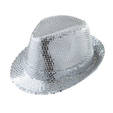 Couleur de Nuit - Chapeau argenté à paillettes