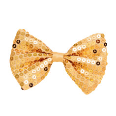 Noeud papillon doré à paillettes