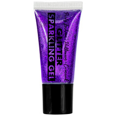 Gel maquillage violet à paillettes