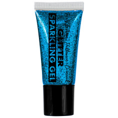 Gel maquillage bleu à paillettes