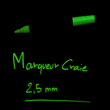Pqt. 4 marqueurs à craie fluorescente - pointe très fine